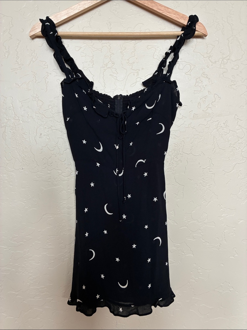 Black Moon & Star Slip Dress by Reformation Sz 0/Zero